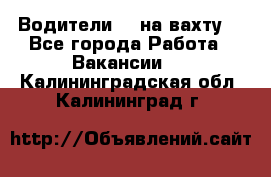 Водители BC на вахту. - Все города Работа » Вакансии   . Калининградская обл.,Калининград г.